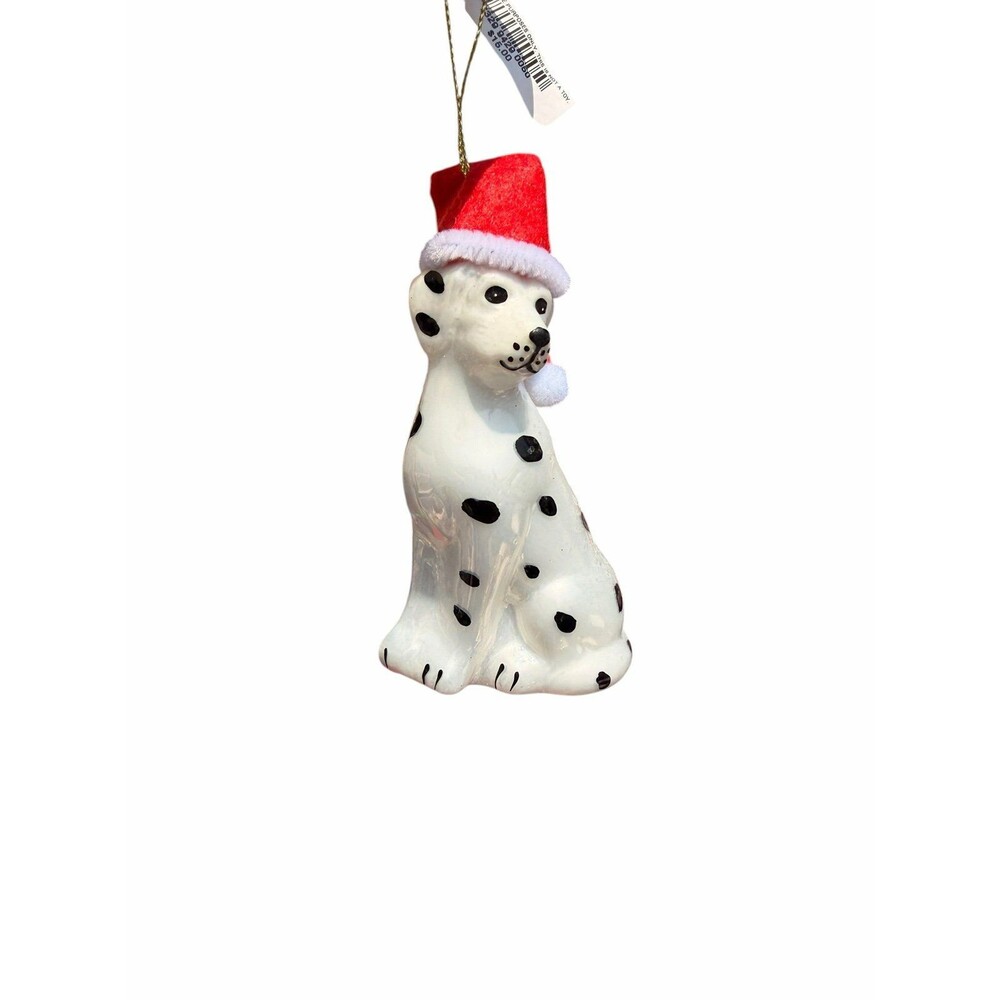 New Macy’s Holiday Lane Dog in Santa Hat Christmas Ornament